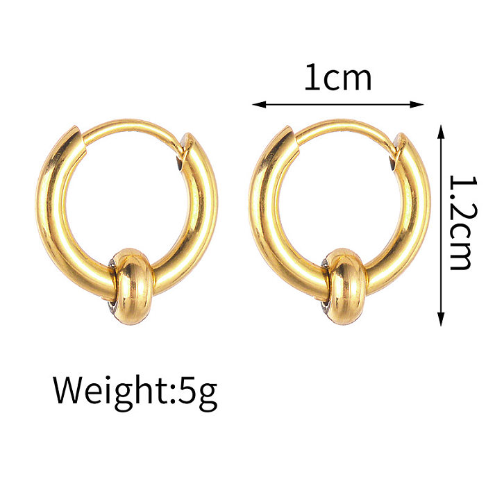 Fashion Geometric Stainless Steel  Earrings Plating Artificial Pearls Natural Stone Stainless Steel  Earrings