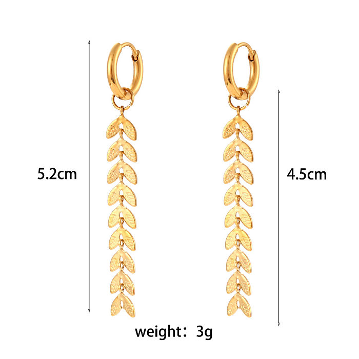 Fashion Fish Tail Stainless Steel  Earrings Plating Stainless Steel  Earrings