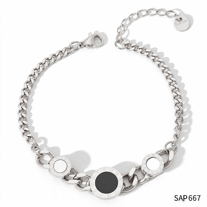 Fashion Round Stainless Steel Plating Bracelets
