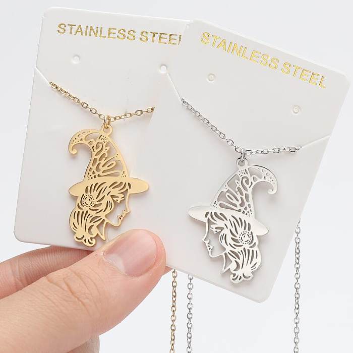 1 Piece Fashion Cartoon Character Stainless Steel  Stainless Steel Plating Pendant Necklace