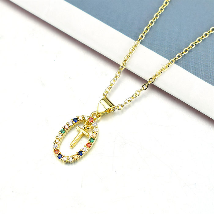 Simple Style Letter Stainless Steel  Plating Inlay Zircon Pendant Necklace