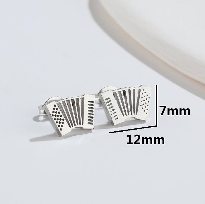 Modische geometrische Edelstahl-Ohrstecker mit Beschichtung ohne eingelegte Edelstahl-Ohrringe