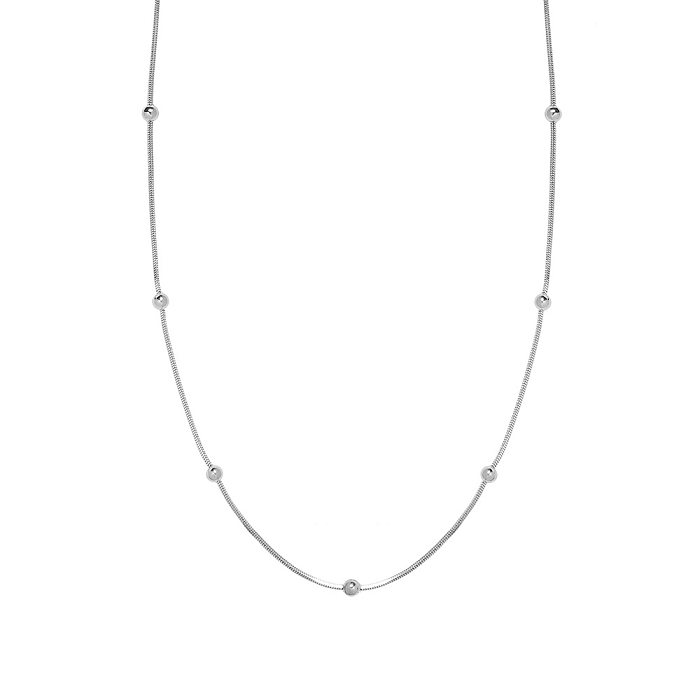 Fashion Solid Color Stainless Steel Necklace 1 Piece