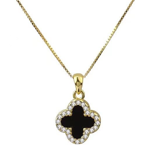 Classic Style Flower Stainless Steel Necklace