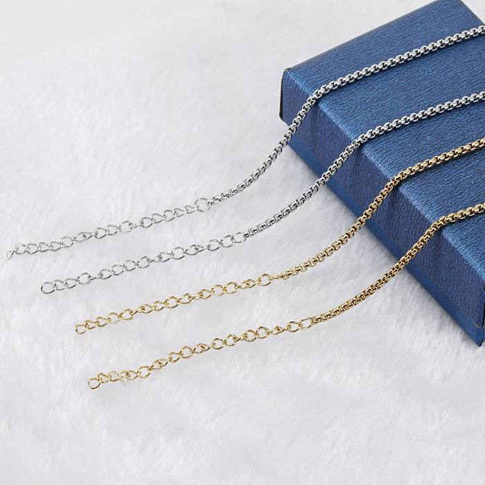 1 Piece Fashion Solid Color Stainless Steel  Plating Necklace