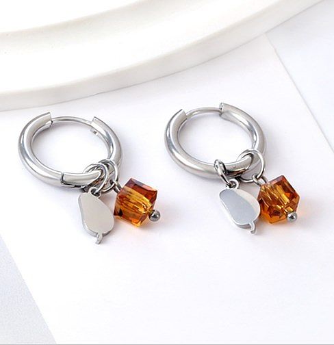 Fashion Cherry Mango Stainless Steel  Plating Drop Earrings 1 Pair