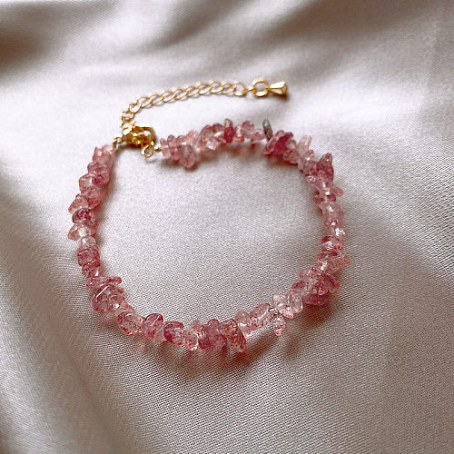 Ethnic Style Irregular Glass Titanium Steel Bracelets