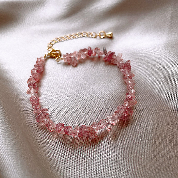Ethnic Style Irregular Glass Titanium Steel Bracelets