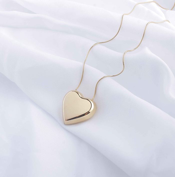 Elegant Romantic Classic Style Star Heart Shape Stainless Steel  Plating Gold Plated Necklace