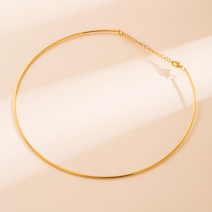 1 Piece INS Style Round Stainless Steel Polishing Plating Choker
