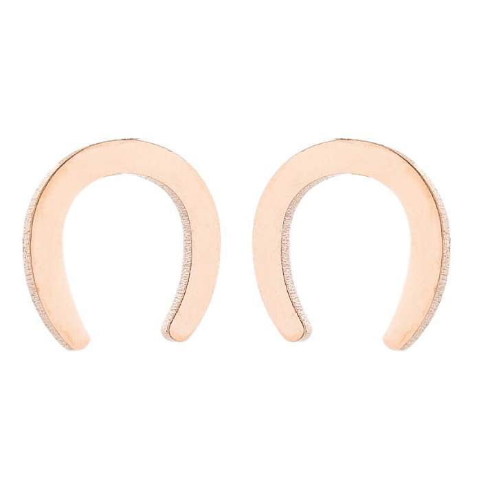 Boucles d'oreilles géométriques en acier inoxydable pour femmes, Style Simple, sans clous d'oreille incrustés