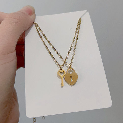 Simple Style Geometric Stainless Steel Plating Pendant Necklace 1 Piece