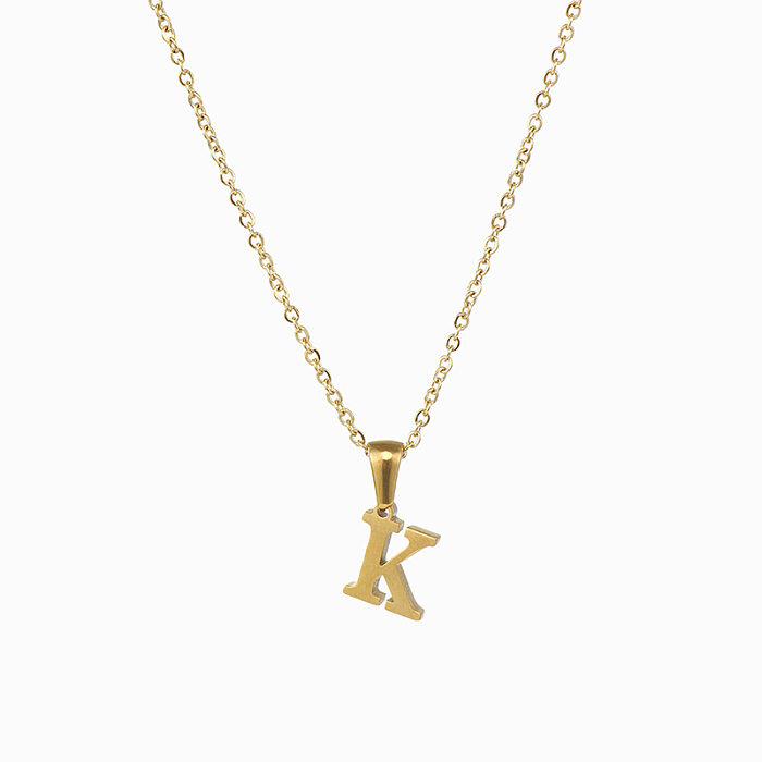 Simple Style Letter Stainless Steel  Necklace 1 Piece