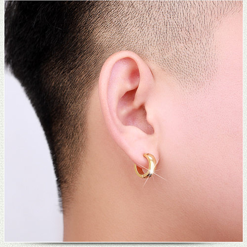 Simple Style U Shape Stainless Steel Earrings Plating Stainless Steel  Earrings 1 Piece