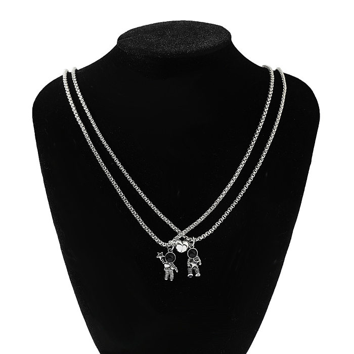 Classic Style Doll Stainless Steel Plating Pendant Necklace