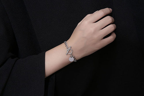 Simple Style Geometric Titanium Steel Bracelets