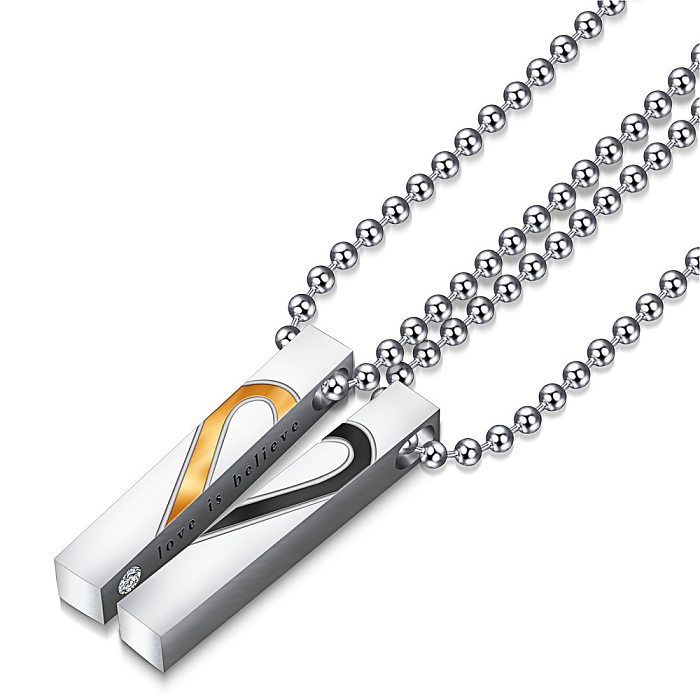 Basic Simple Style Geometric Stainless Steel Plating Pendant Necklace
