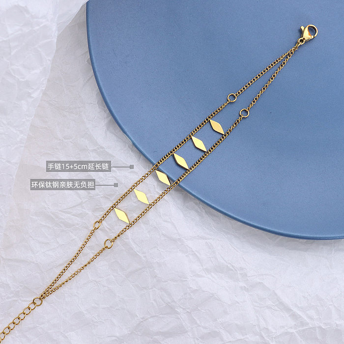 jewelry Double-layer Geometric Prismatic Titanium Steel Bracelet Wholesale Jewelry