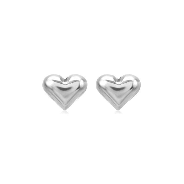 1 Pair Simple Style Heart Shape Stainless Steel  Plating Ear Studs