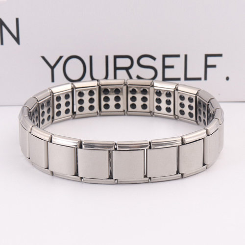 IG Style Round Solid Color Titanium Steel Polishing Bangle