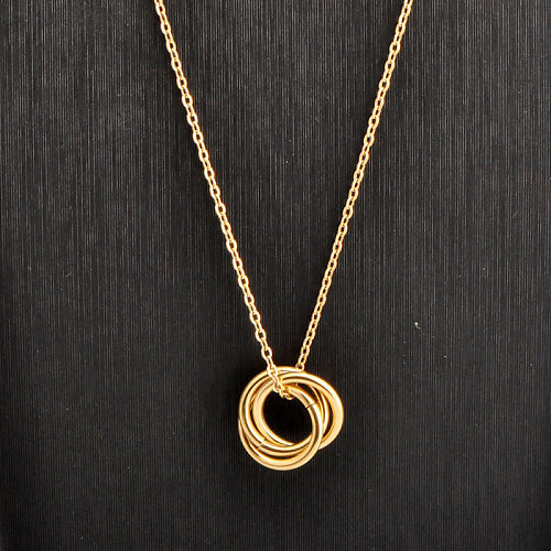 Wholesale Simple Style Circle Stainless Steel Necklace
