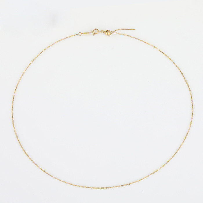 New Simple 316L Titanium Steel Gold Plated Chain Bracelet For Women jewelry