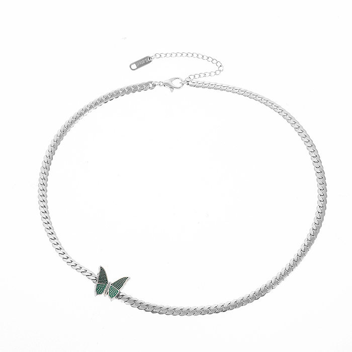 Simple Style Butterfly Stainless Steel  Choker Plating Stainless Steel  Necklaces