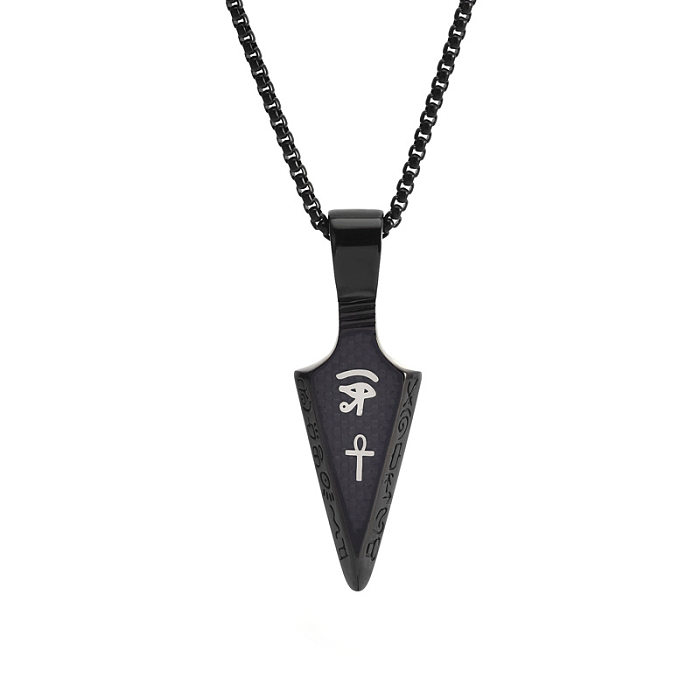 1 Piece Hip-Hop Geometric Cross Stainless Steel  Plating Necklace