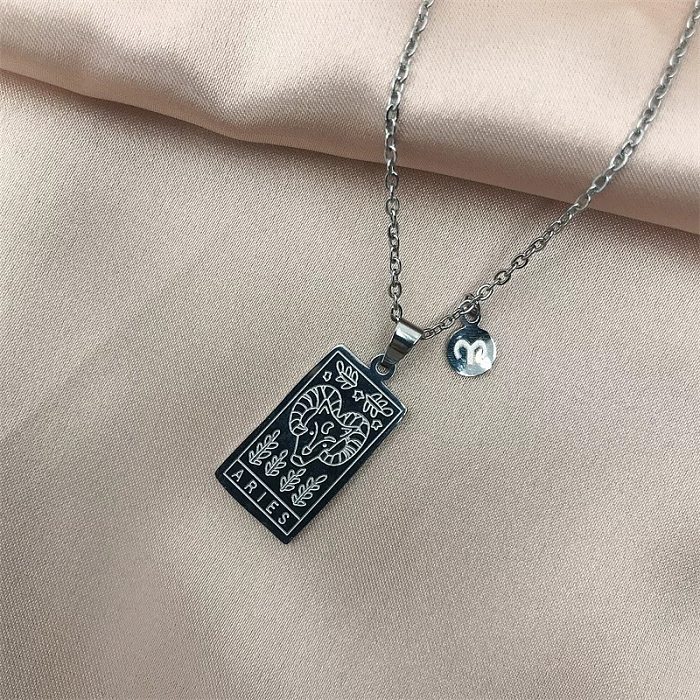 Fashion Constellation Stainless Steel  Stainless Steel Plating Pendant Necklace 1 Piece