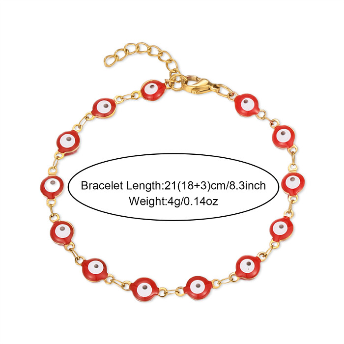 Bracelets plaqués or 18 carats en acier inoxydable Oeil du Diable Commute Streetwear
