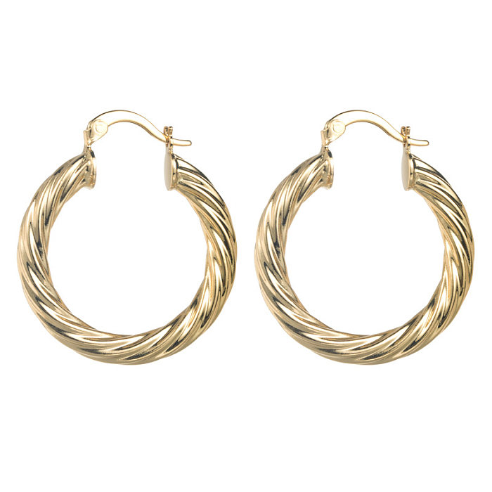 Fashion Geometric Stainless Steel Hoop Earrings Plating Stainless Steel  Earrings