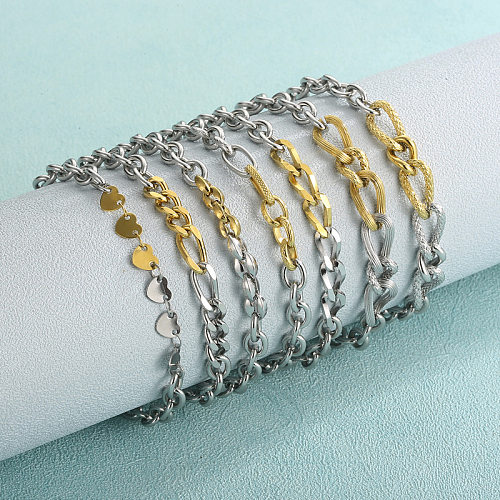 Bracelets en acier au titane géométriques à la mode Bracelets en acier inoxydable patchwork
