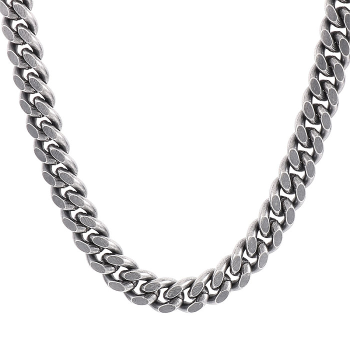Hip-Hop Punk Solid Color Stainless Steel Necklace