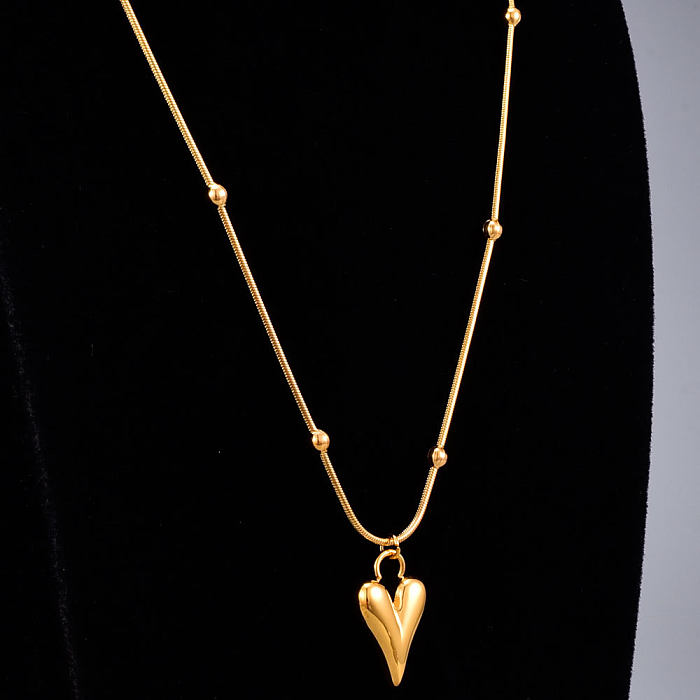 الجملة المجوهرات ثلاثية الأبعاد على شكل قلب قلادة الفولاذ المقاوم للصدأ قلادة المجوهرات
