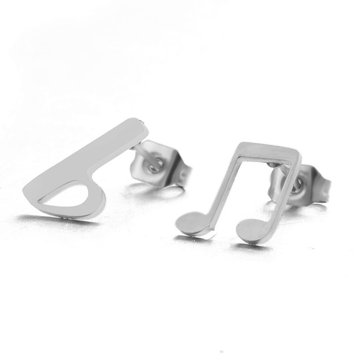 Einfache Edelstahl-Ohrringe mit geometrischer Form im Großhandel