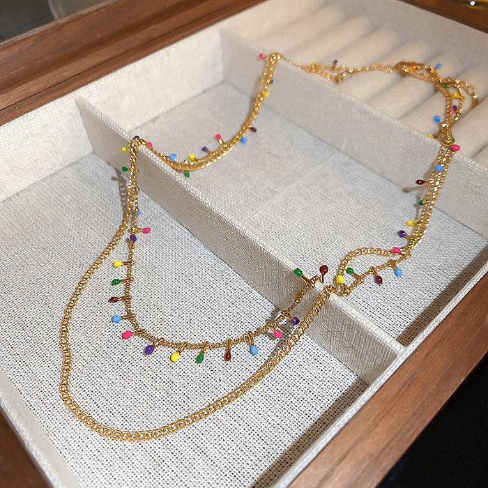 Lässige bunte Edelstahl-Halsketten im Großhandel