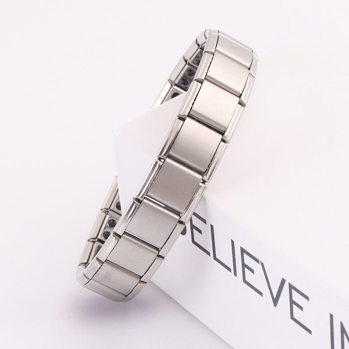 IG Style Round Solid Color Titanium Steel Polishing Bangle