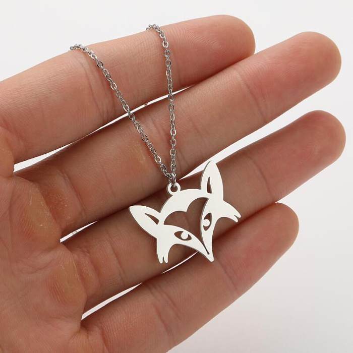 1 Piece Simple Style Animal Stainless Steel  Stainless Steel Hollow Out Pendant Necklace