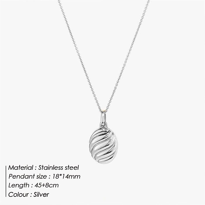 Simple Style Geometric Stainless Steel  Plating Pendant Necklace 1 Piece