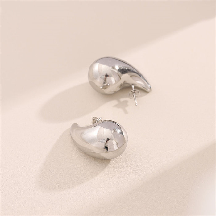 1 Pair Simple Style C Shape Patchwork Stainless Steel  Stainless Steel Ear Studs