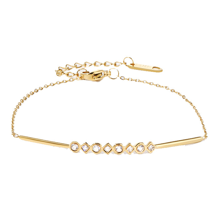 Bracelets de diamant en acier titane de couleur unie de style simple en gros