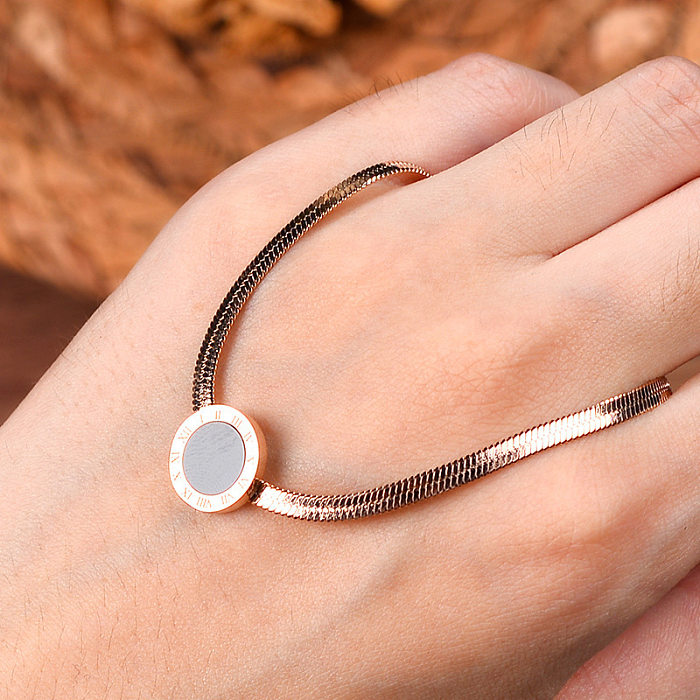 Simple Style Round Stainless Steel Necklace 1 Piece