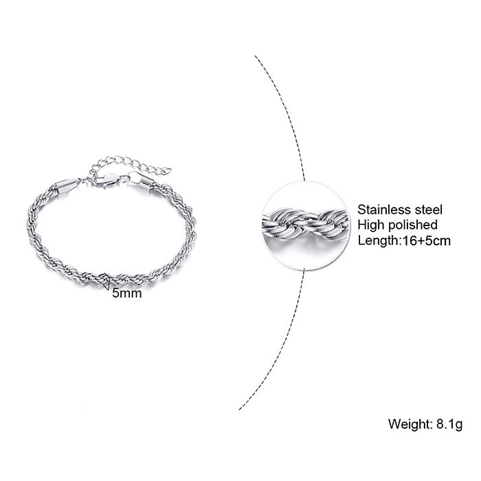 Fashion Twist Stainless Steel Bracelets Stainless Steel Rings