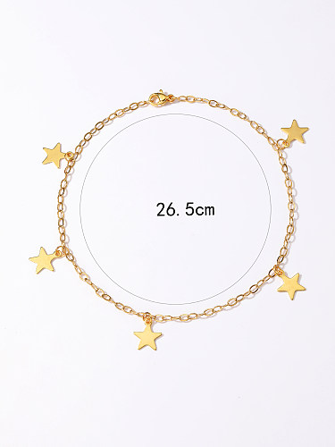 Wholesale 1 Piece Beach Pentagram Stainless Steel 18K Gold Plated Bracelets