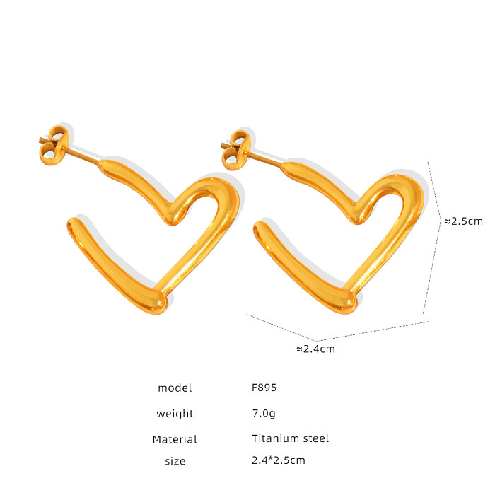 1 Pair IG Style Streetwear Geometric Plating Stainless Steel 18K Gold Plated Earrings