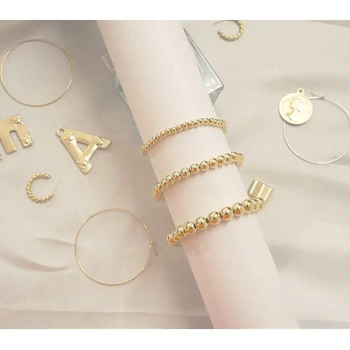 Fashion Geometric Stainless Steel Plating Bracelets 1 Piece