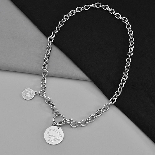 Fashion Geometric Stainless Steel  Necklace Polishing Stainless Steel  Necklaces