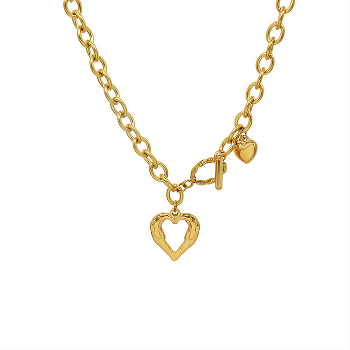 Fashion Heart-shape Stainless Steel Necklace Wholesale