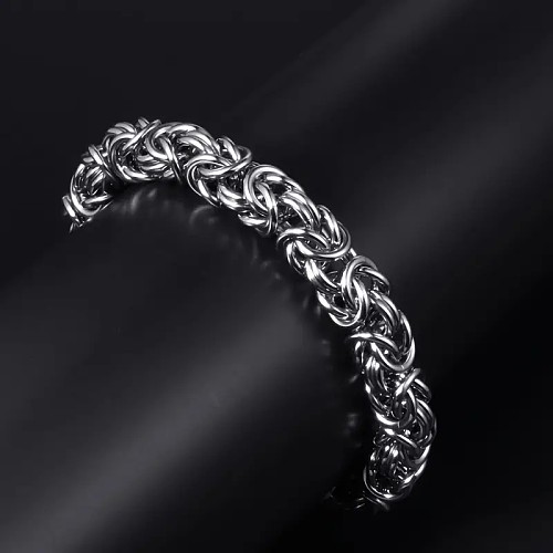 Fashion Retro Woven Titanium Steel Bracelet