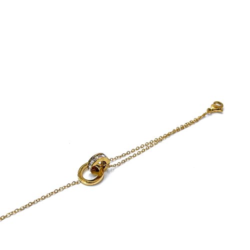 Elegant Classic Style Circle Roman Numeral Stainless Steel Artificial Gemstones Bracelets In Bulk